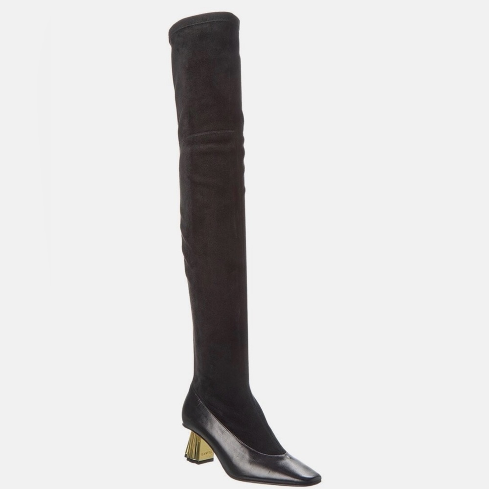 Lanvin M&E Suede Over-the-Knee Boots
